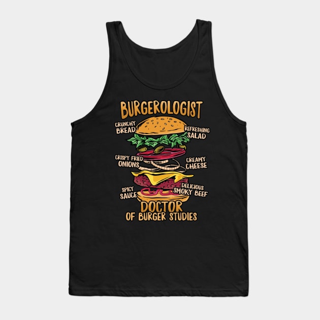 Hamburger Studies - Doctor of Burger Studies Design Tank Top by Graphic Duster